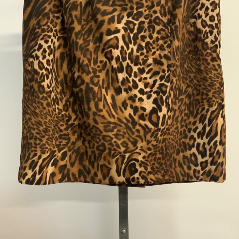 Laura Scott Leopard Animal Print Skirt – Brown/Tan- Size 12 - Picture 6 of 10